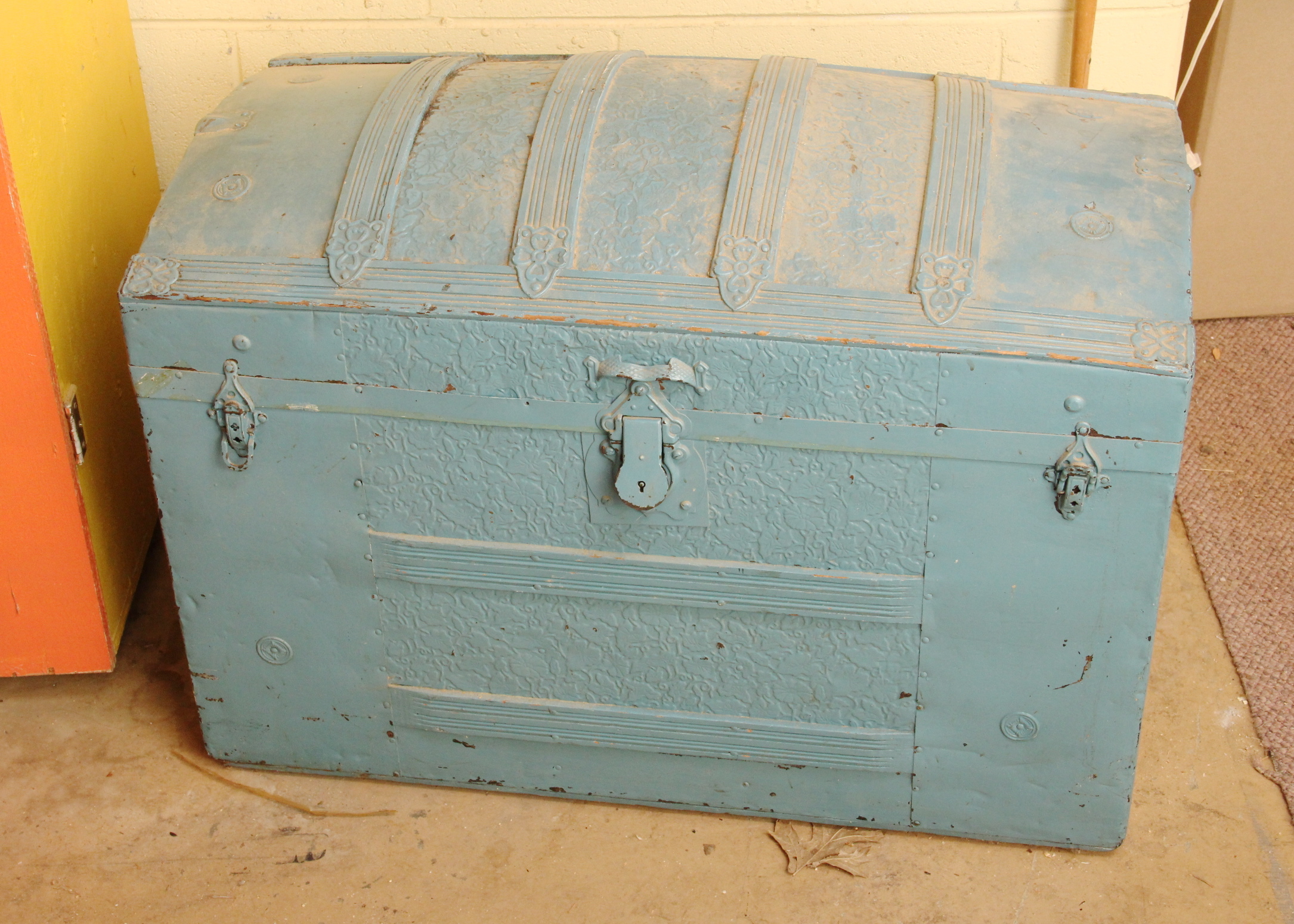 Antique Wood and Metal Chest