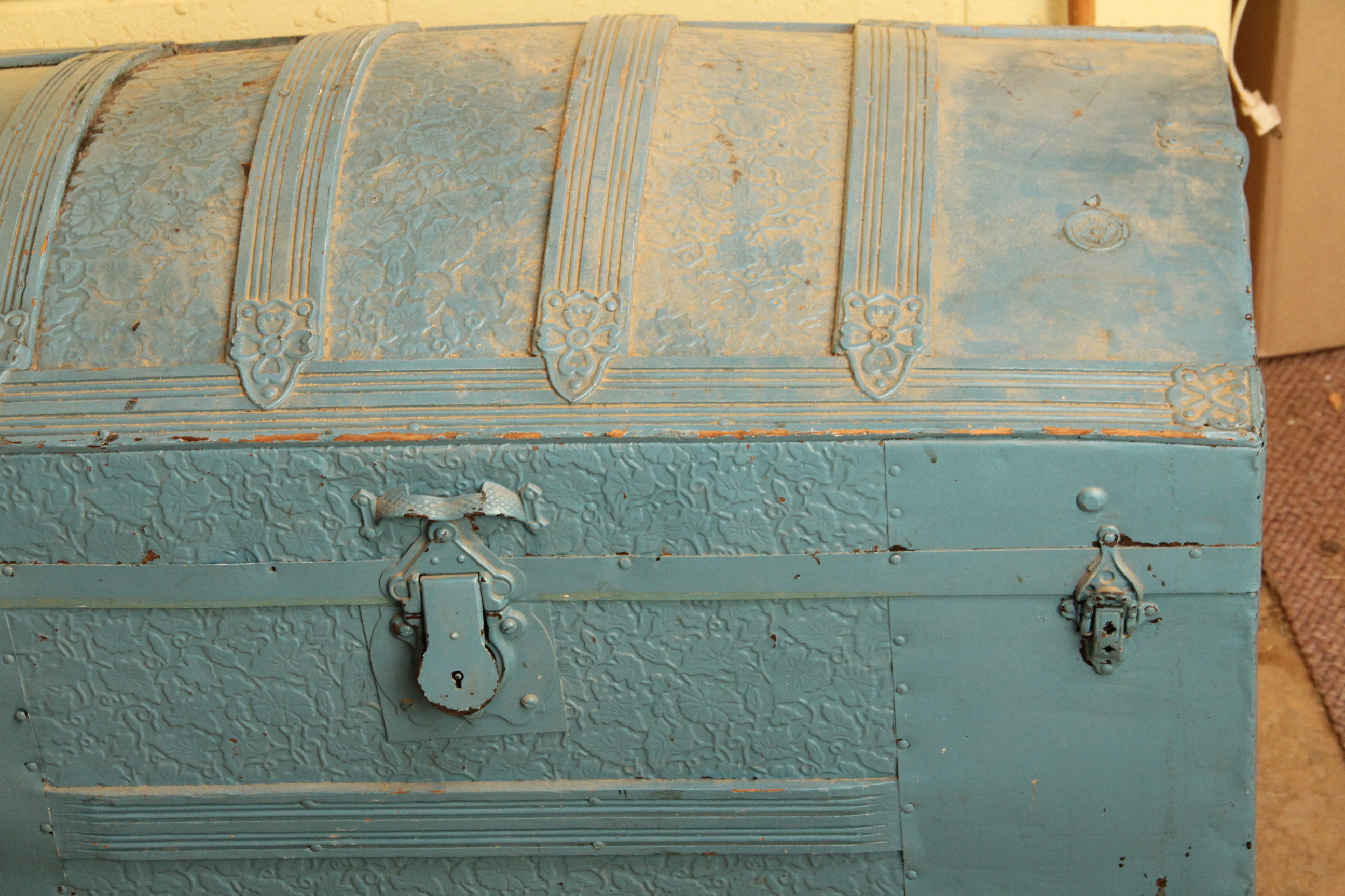 Antique Wood and Metal Chest