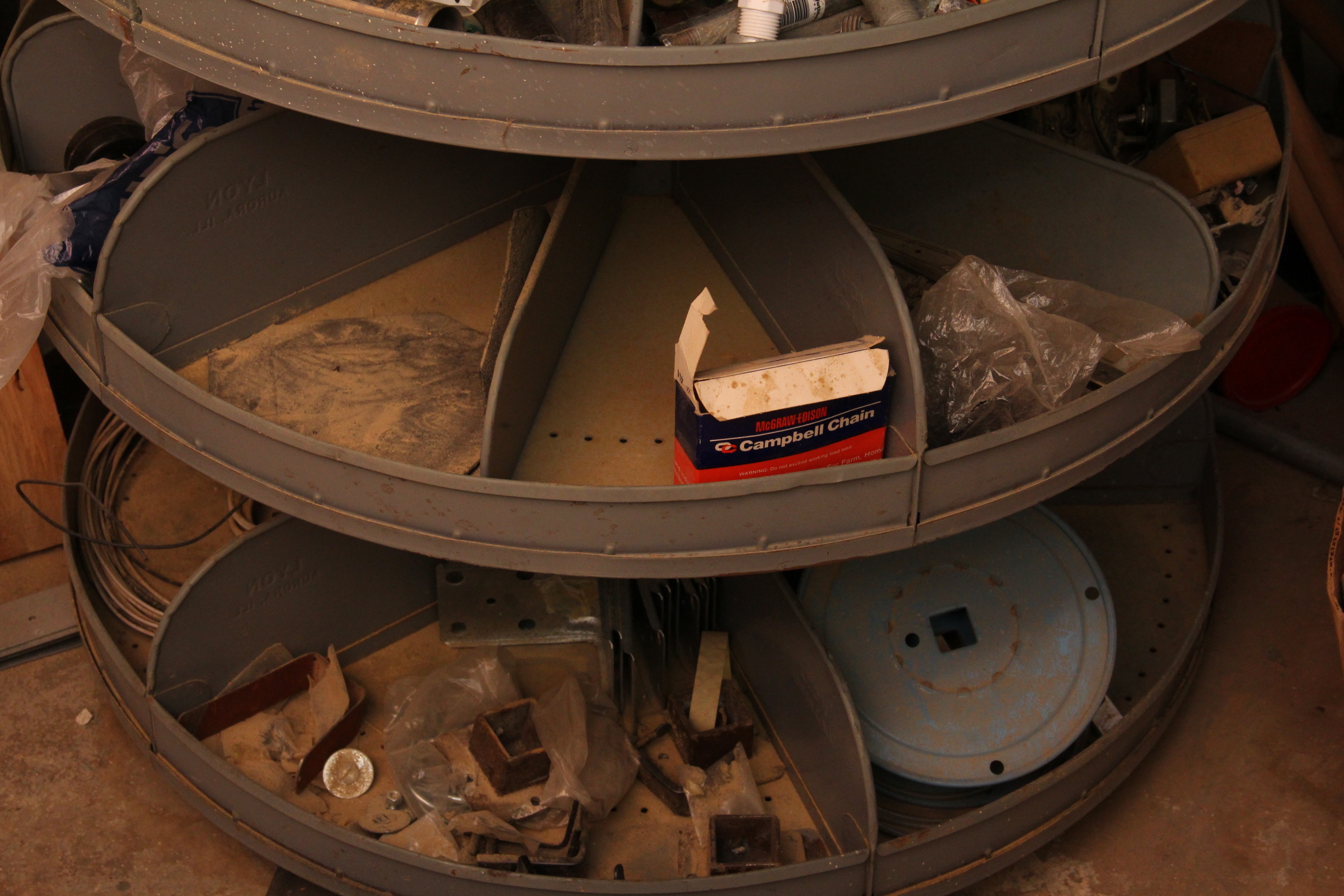 Metal Lyon Revolving Parts Storage Shelving