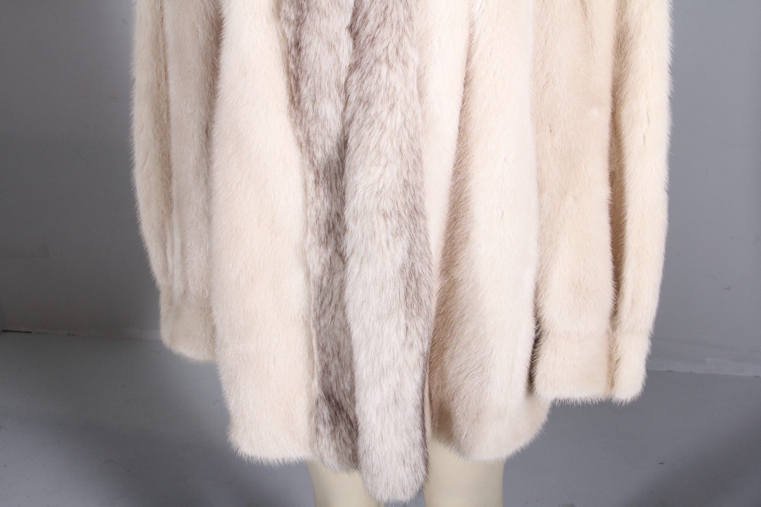 Women's Mink Coat with Fox Fur Collar