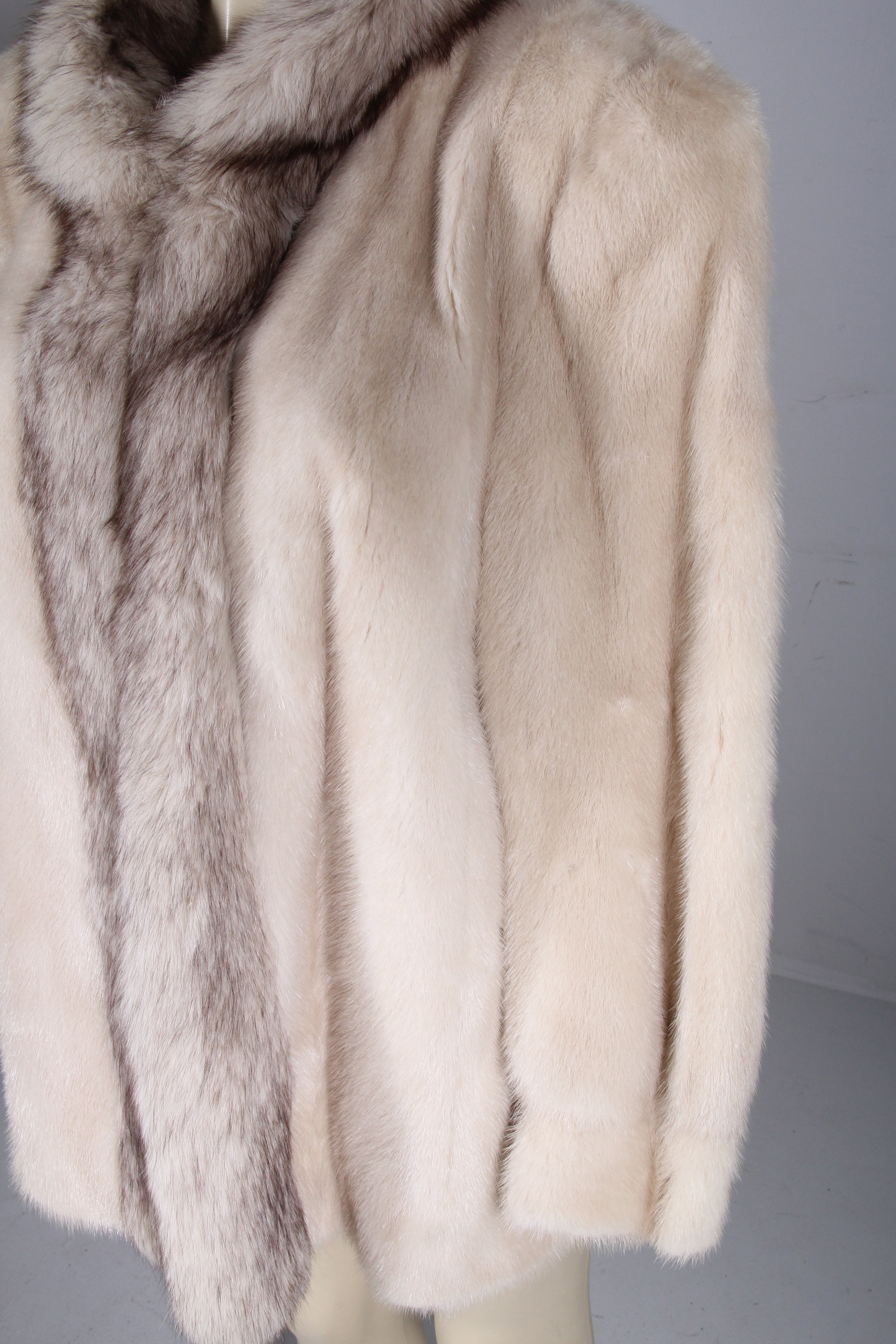 Women's Mink Coat with Fox Fur Collar