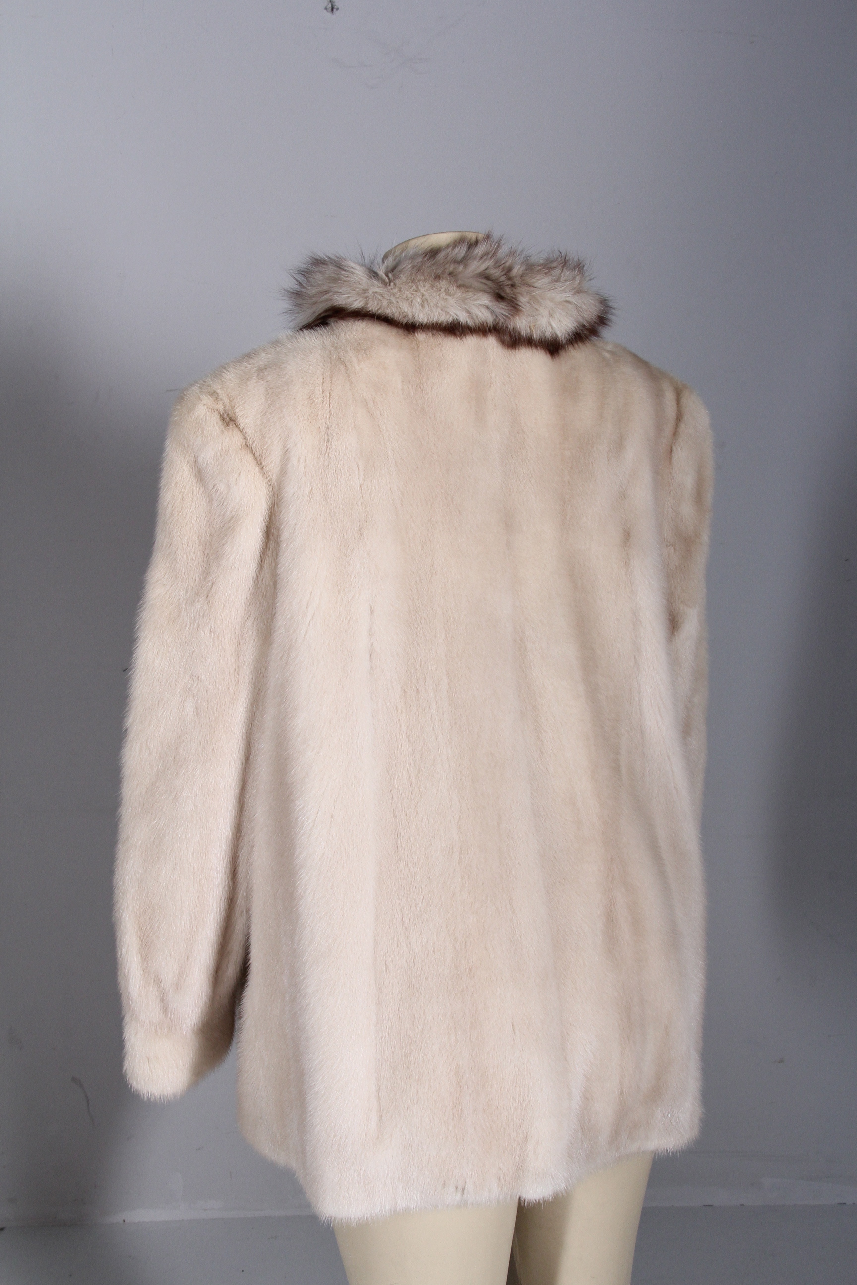 Women's Mink Coat with Fox Fur Collar