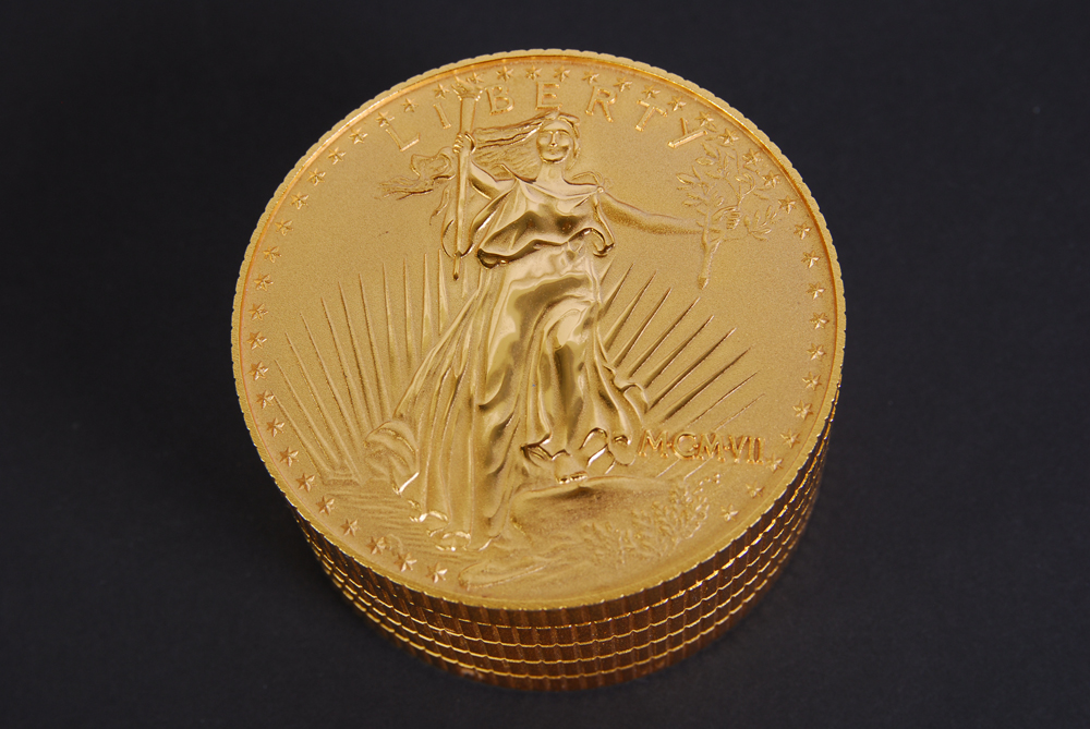 Bulova Twenty Dollar Gold Coin Lady Liberty Alarm Clock