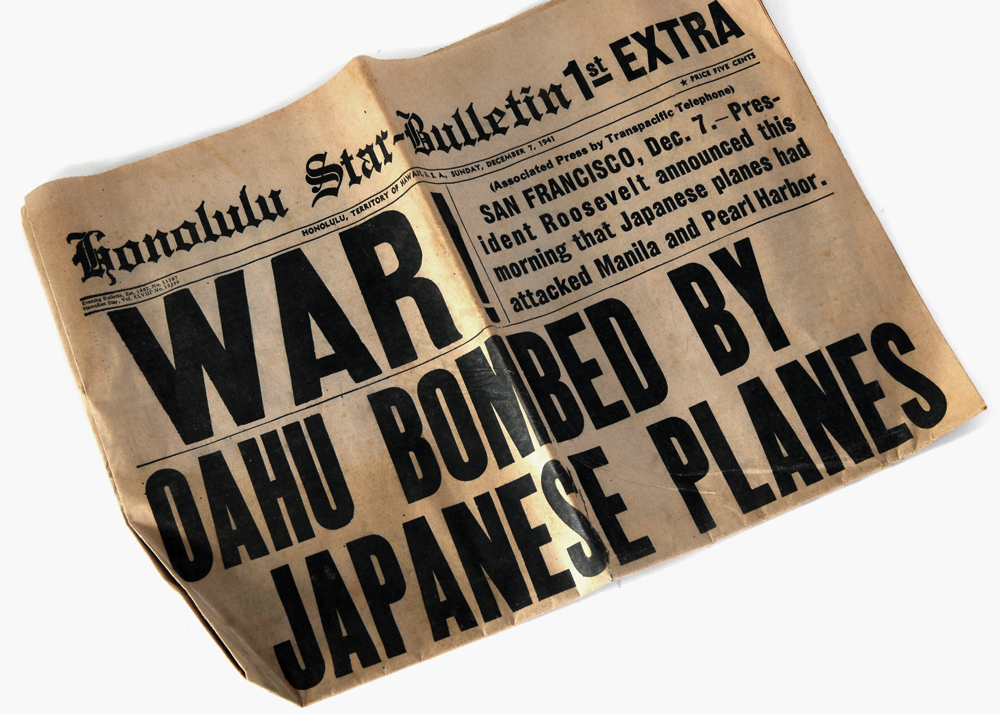 Historic "Honolulu Star-Bulletin" Newspaper: Pearl Harbor Attack