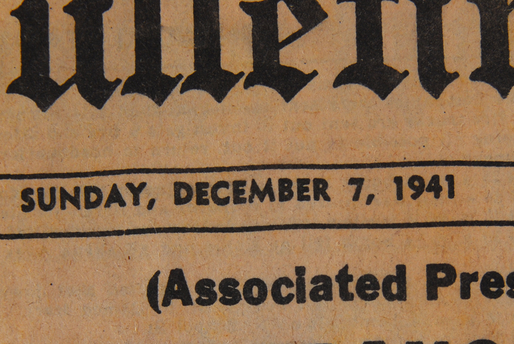 Historic "Honolulu Star-Bulletin" Newspaper: Pearl Harbor Attack