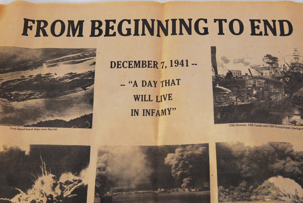 Historic "Honolulu Star-Bulletin" Newspaper: Pearl Harbor Attack