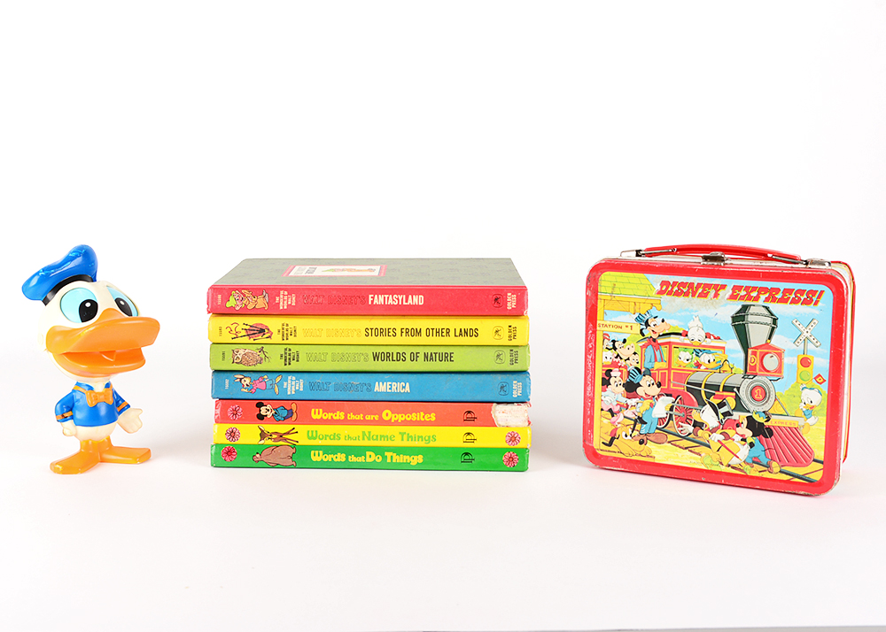 Vintage Disney Toy, Lunchbox, and Books