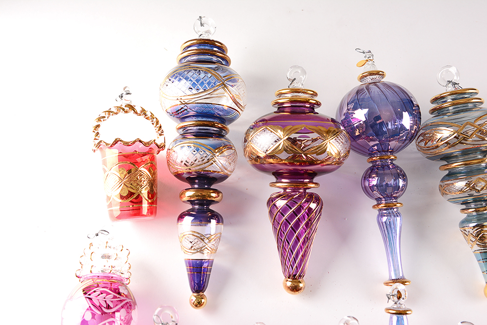 Vintage Glass Christmas Tree Ornaments