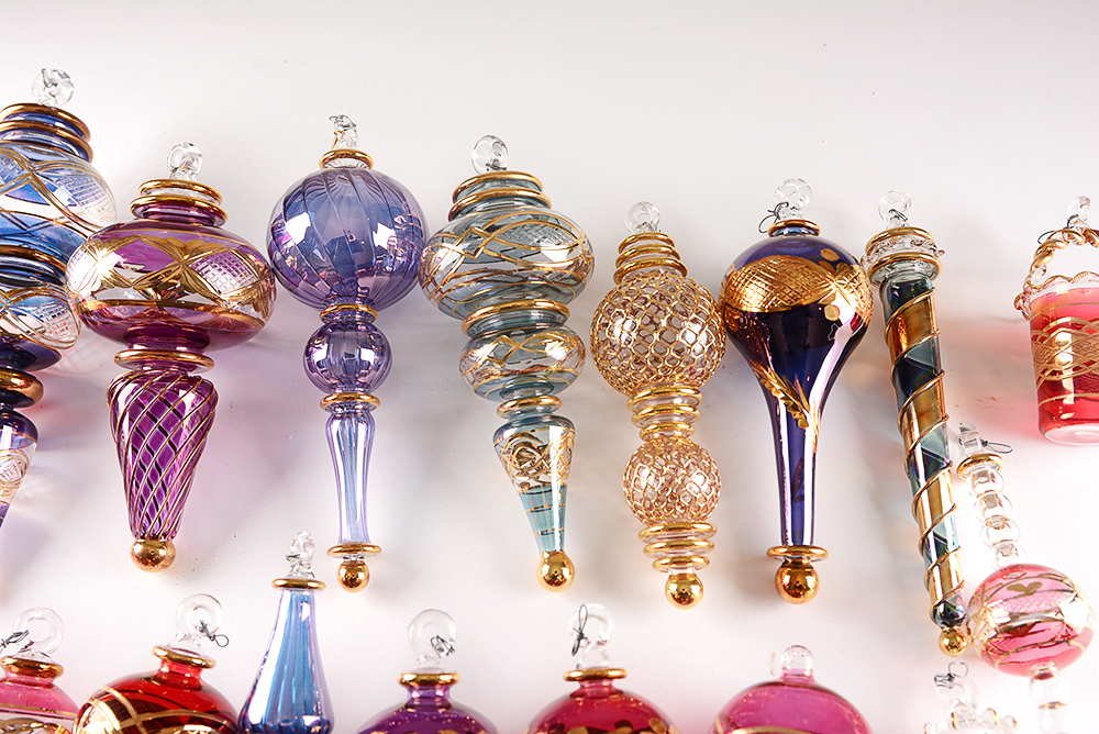 Vintage Glass Christmas Tree Ornaments
