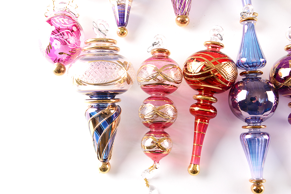 Vintage Glass Christmas Tree Ornaments