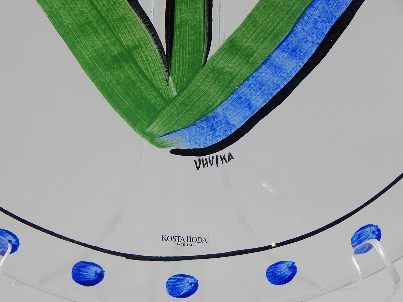 Kosta Boda Hydman Tulip Bowl and Platter