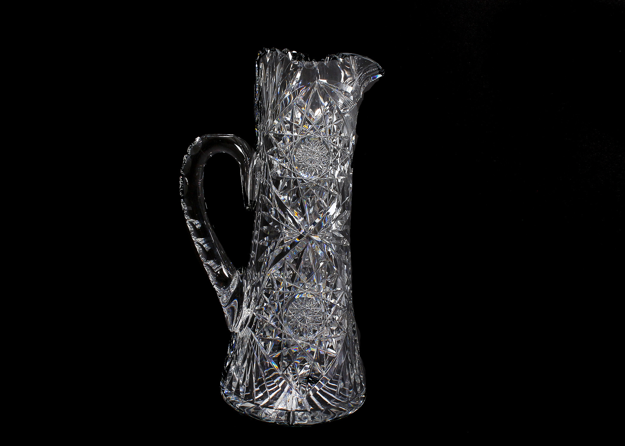 Cut Glass Crystal Pitcher