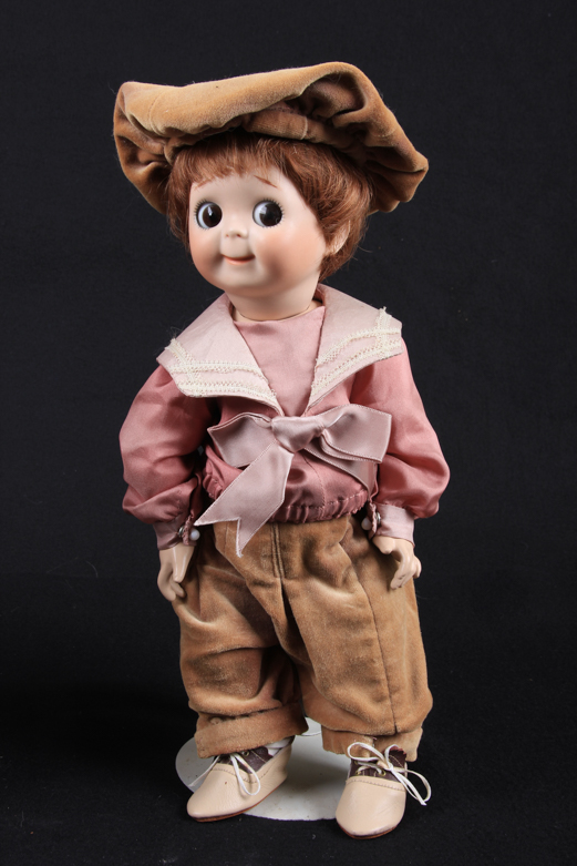 Pair of Porcelain Antique Reproduction Dolls