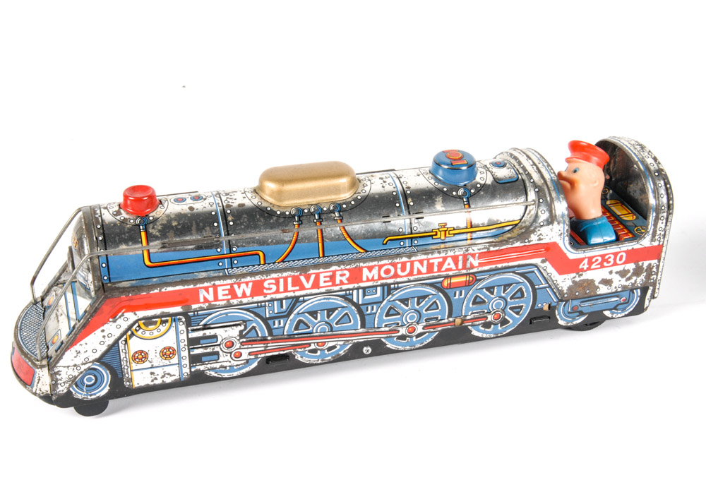 Trio of Vintage Tin Trains