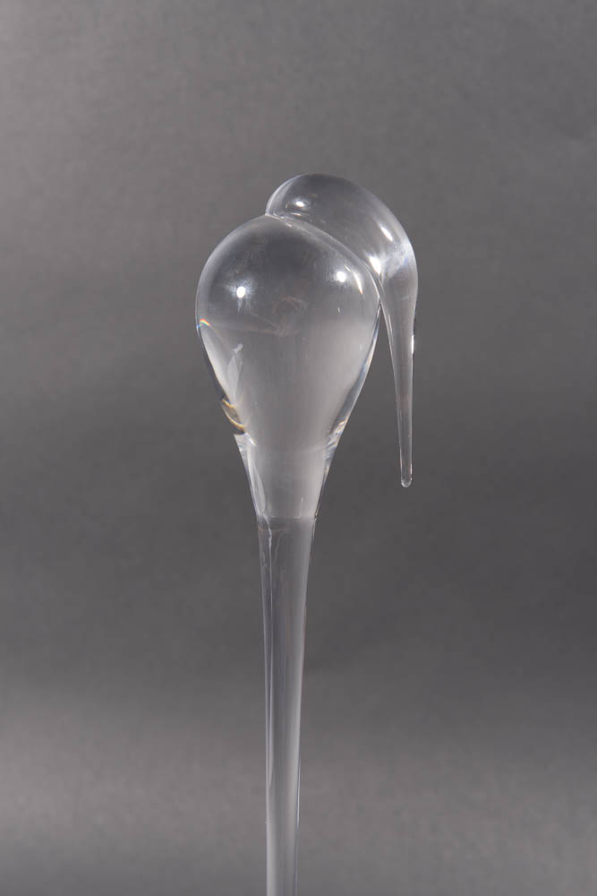 Art Glass Heron Sculpture