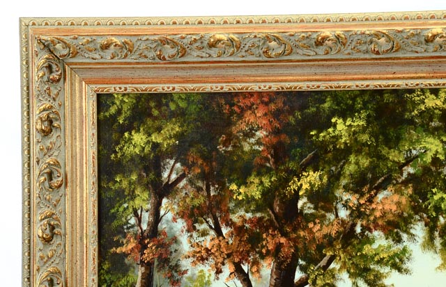 Hans Waller Vintage Oil on Canvas Landscape Painting