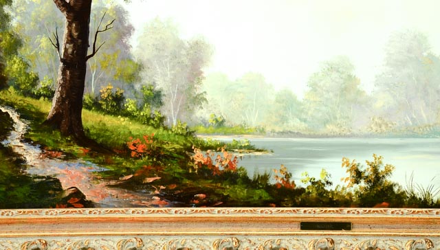 Hans Waller Vintage Oil on Canvas Landscape Painting