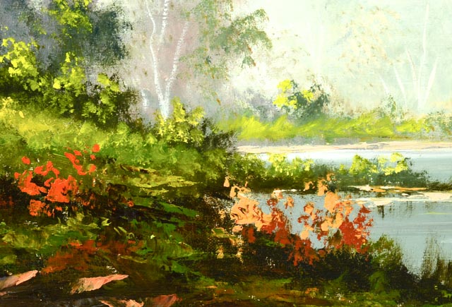 Hans Waller Vintage Oil on Canvas Landscape Painting