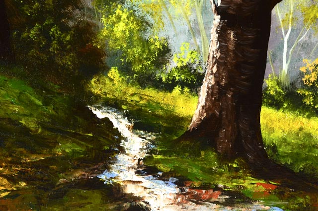 Hans Waller Vintage Oil on Canvas Landscape Painting