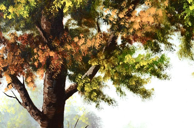 Hans Waller Vintage Oil on Canvas Landscape Painting