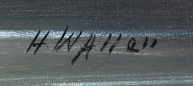 Hans Waller Vintage Oil on Canvas Landscape Painting