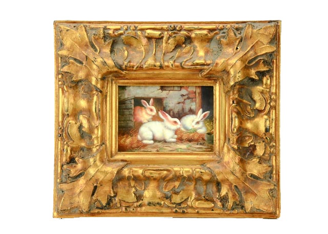 G. Roy Oil Painting on Board of Bunnies