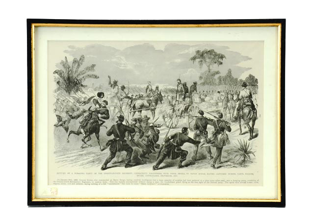 1863 "Leslie's Illustrated History" Civil War Wood Engraving