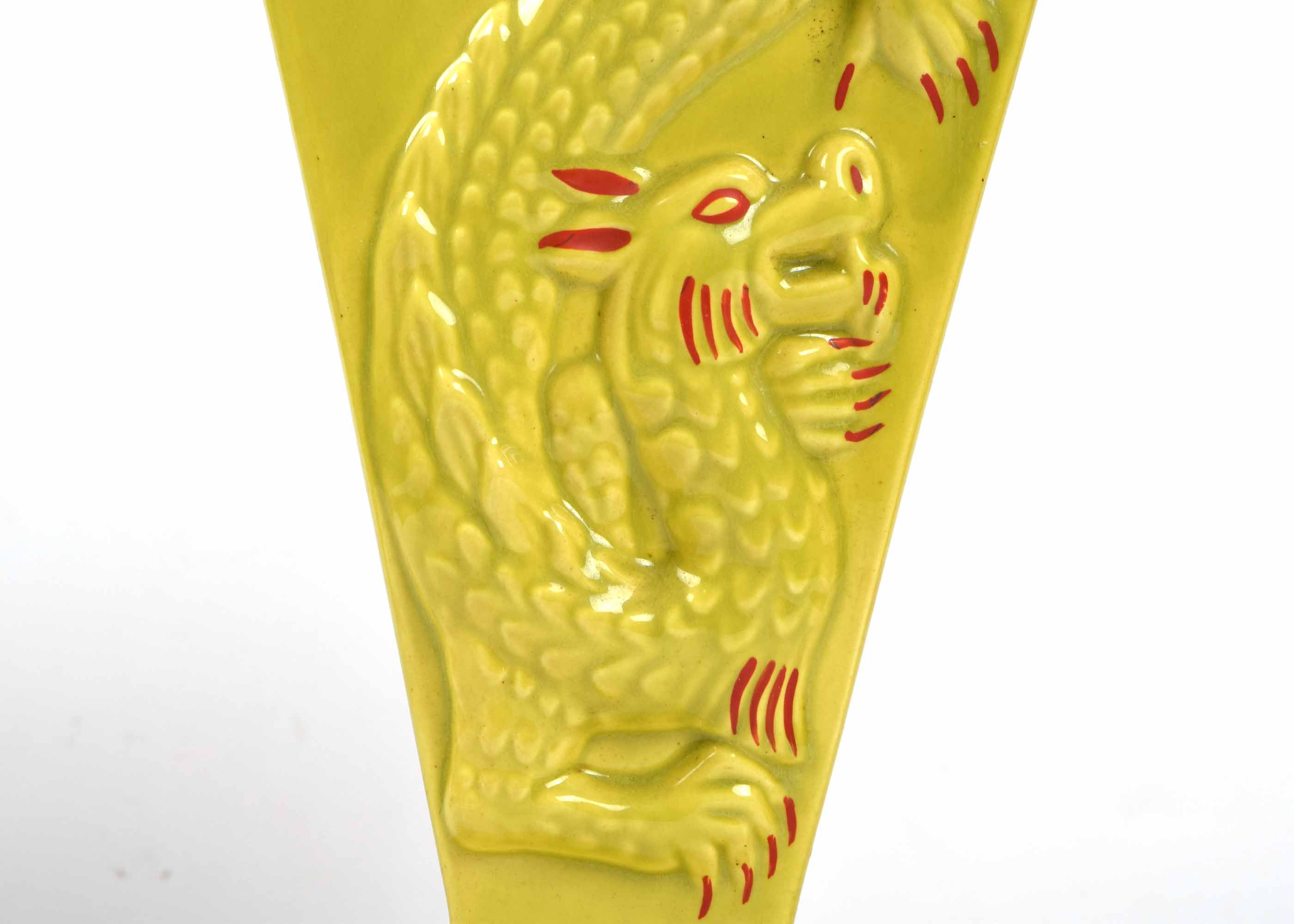 Vintage 1950 Walsco TV Lamp with Embossed Dragon