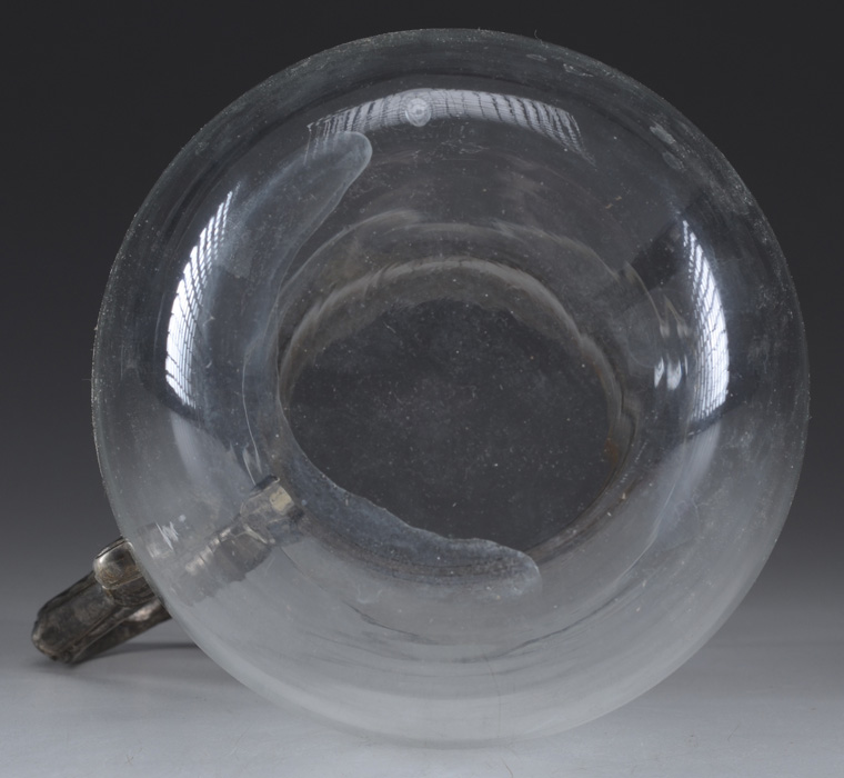 Glass Pitcher with Silver Plated Handle