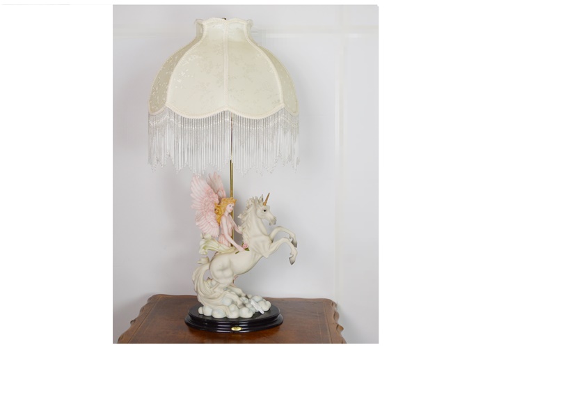 De Capoli Collection Ceramic Unicorn Table Lamp