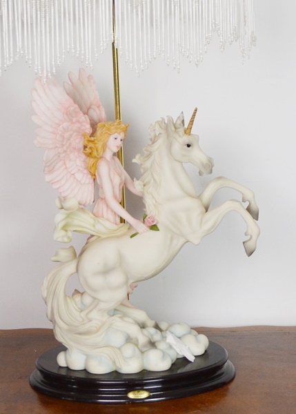 De Capoli Collection Ceramic Unicorn Table Lamp