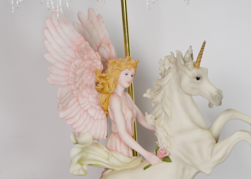 De Capoli Collection Ceramic Unicorn Table Lamp