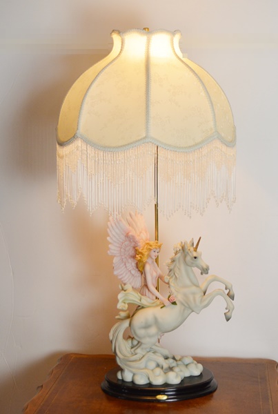 De Capoli Collection Ceramic Unicorn Table Lamp