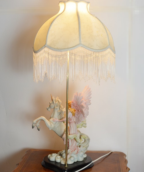 De Capoli Collection Ceramic Unicorn Table Lamp