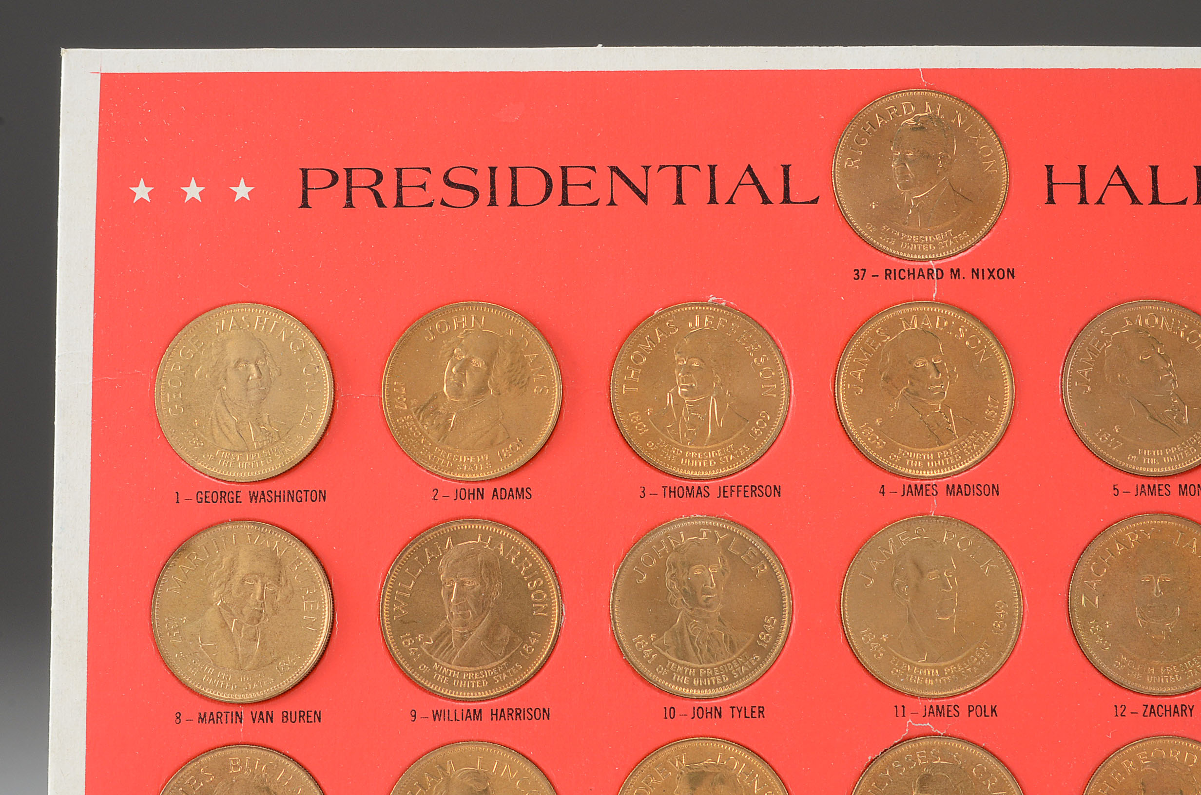 Set of Franklin Mint Presidential Coins