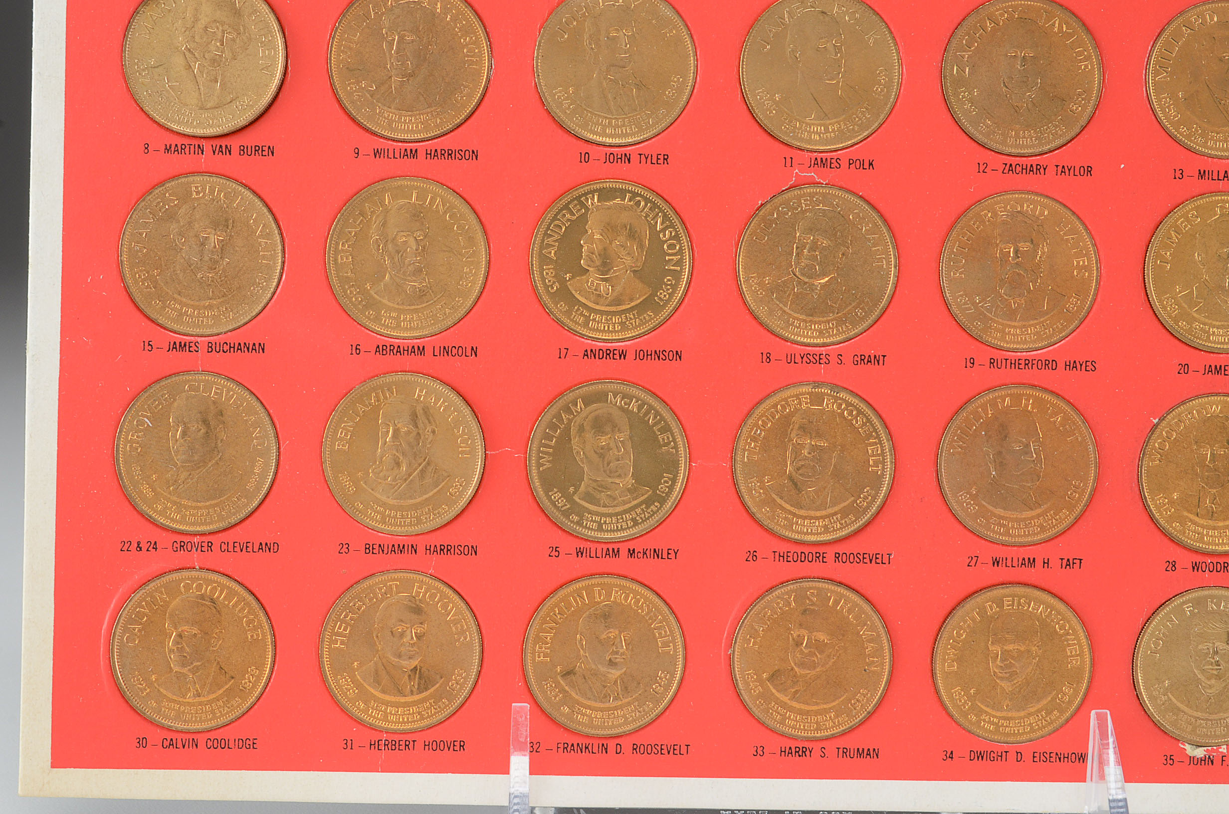 Set of Franklin Mint Presidential Coins