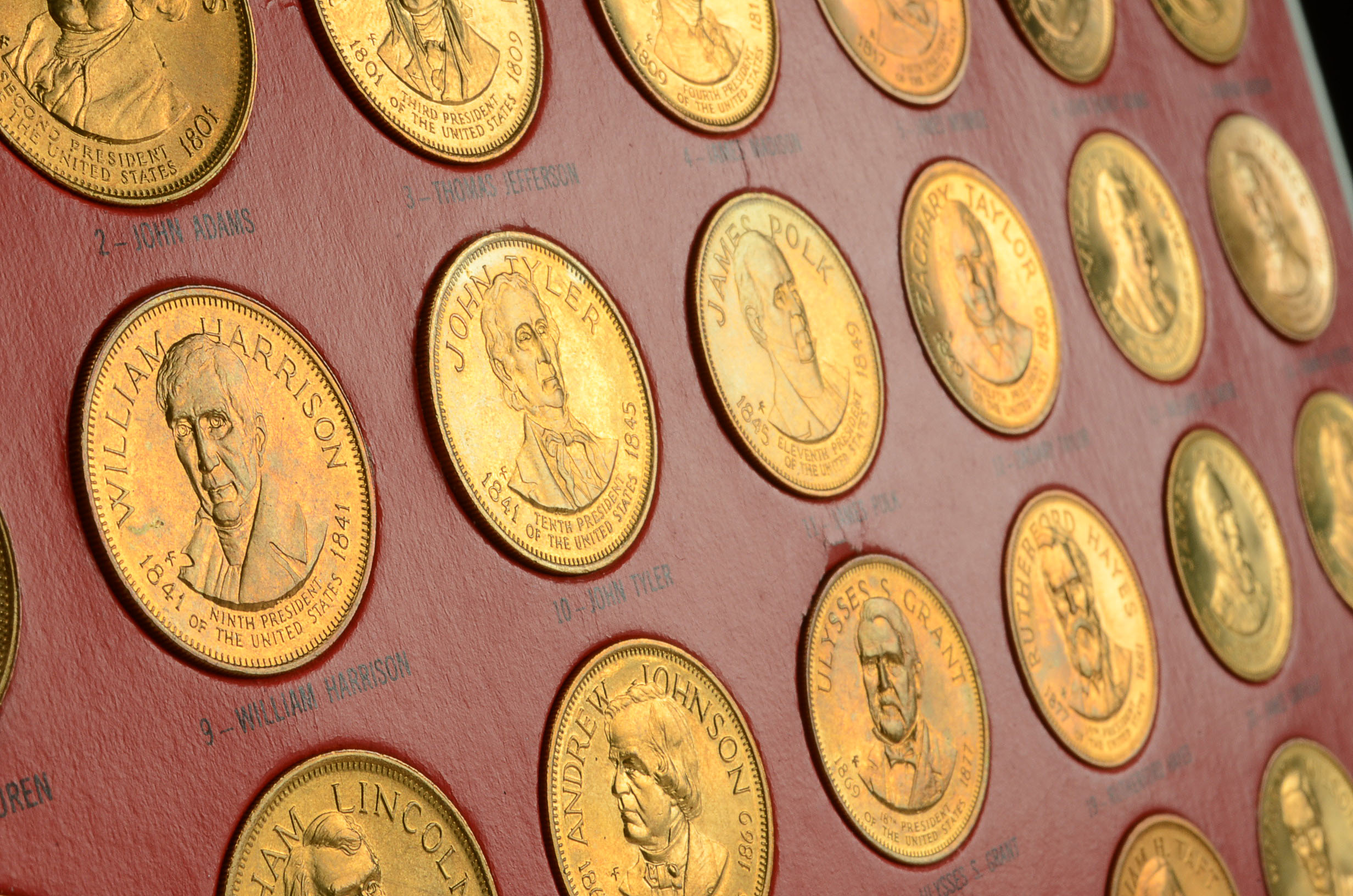 Set of Franklin Mint Presidential Coins