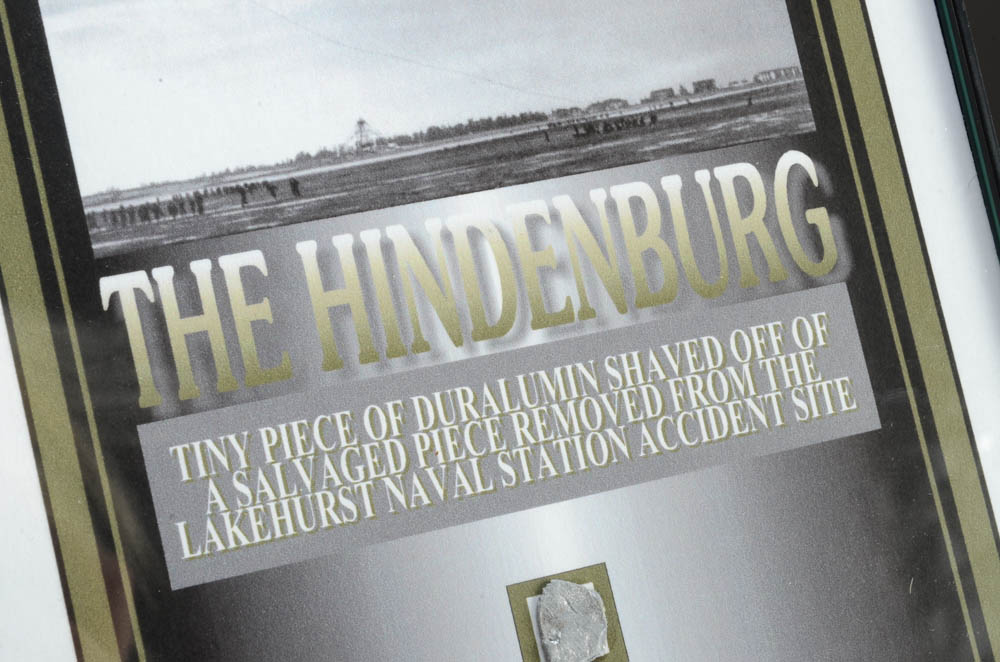 Framed Piece of the Hindenburg