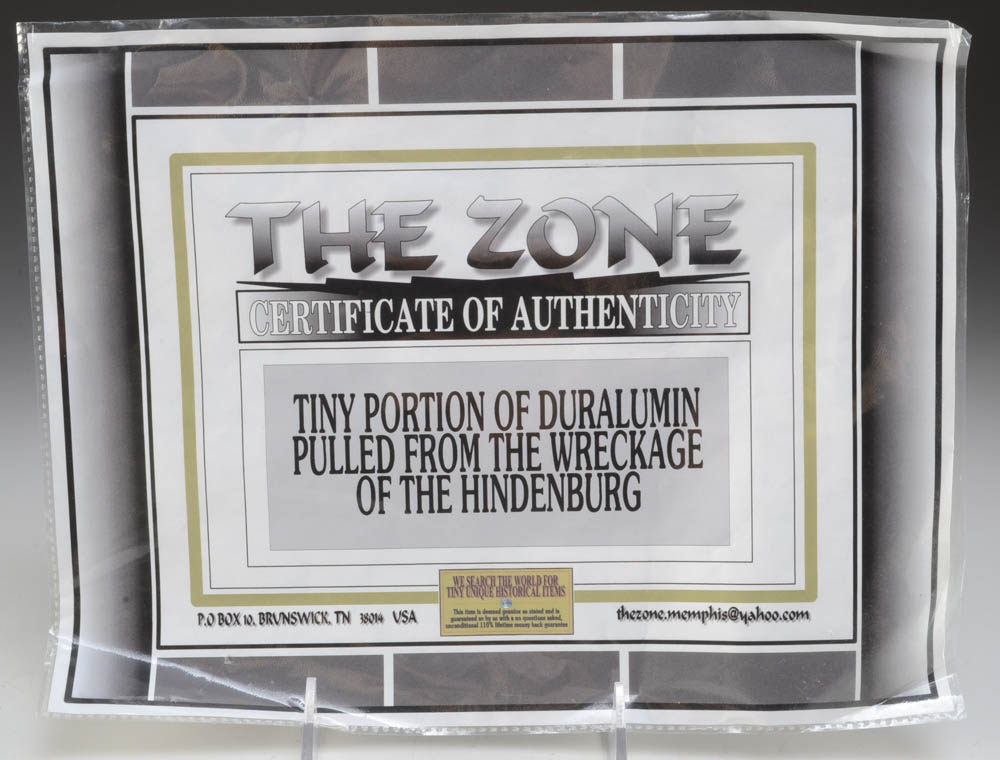 Framed Piece of the Hindenburg