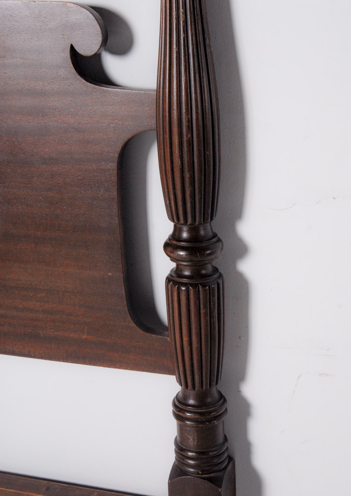 Full-Size Four Post Walnut Bed