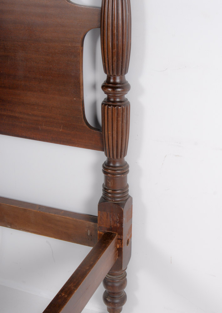 Full-Size Four Post Walnut Bed