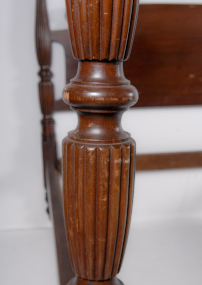 Full-Size Four Post Walnut Bed