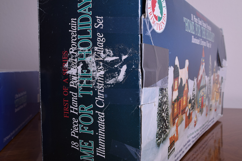 Hand-Painted Porcelain Illuminated Christmas Village Set