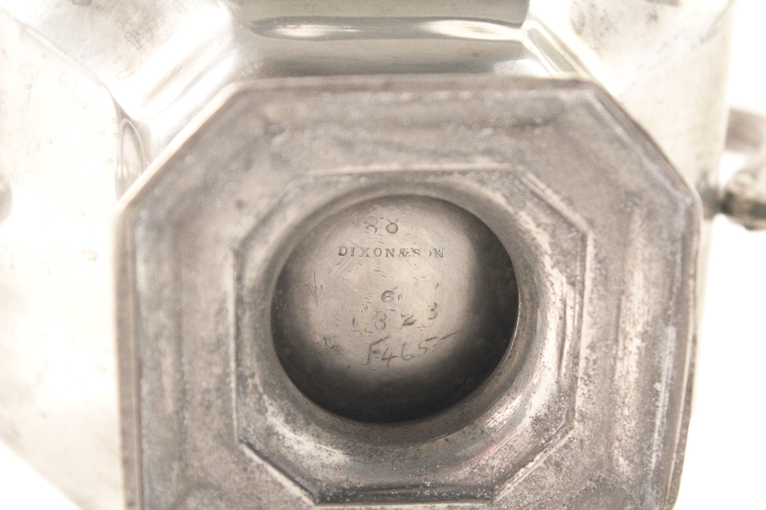 DIxon and Sons 19th Century Pewter Creamer, Bowl and Sugar Bowl