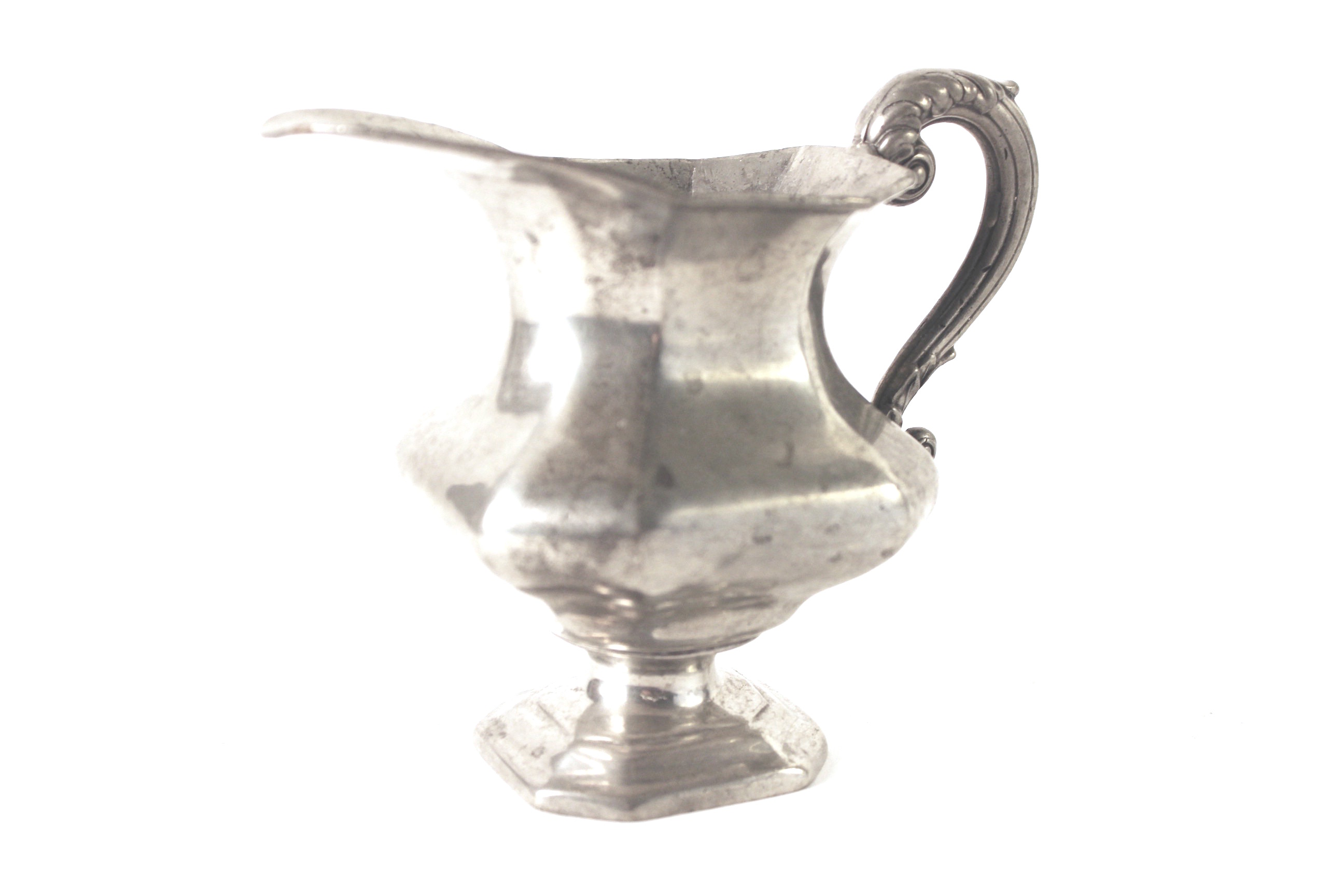 DIxon and Sons 19th Century Pewter Creamer, Bowl and Sugar Bowl