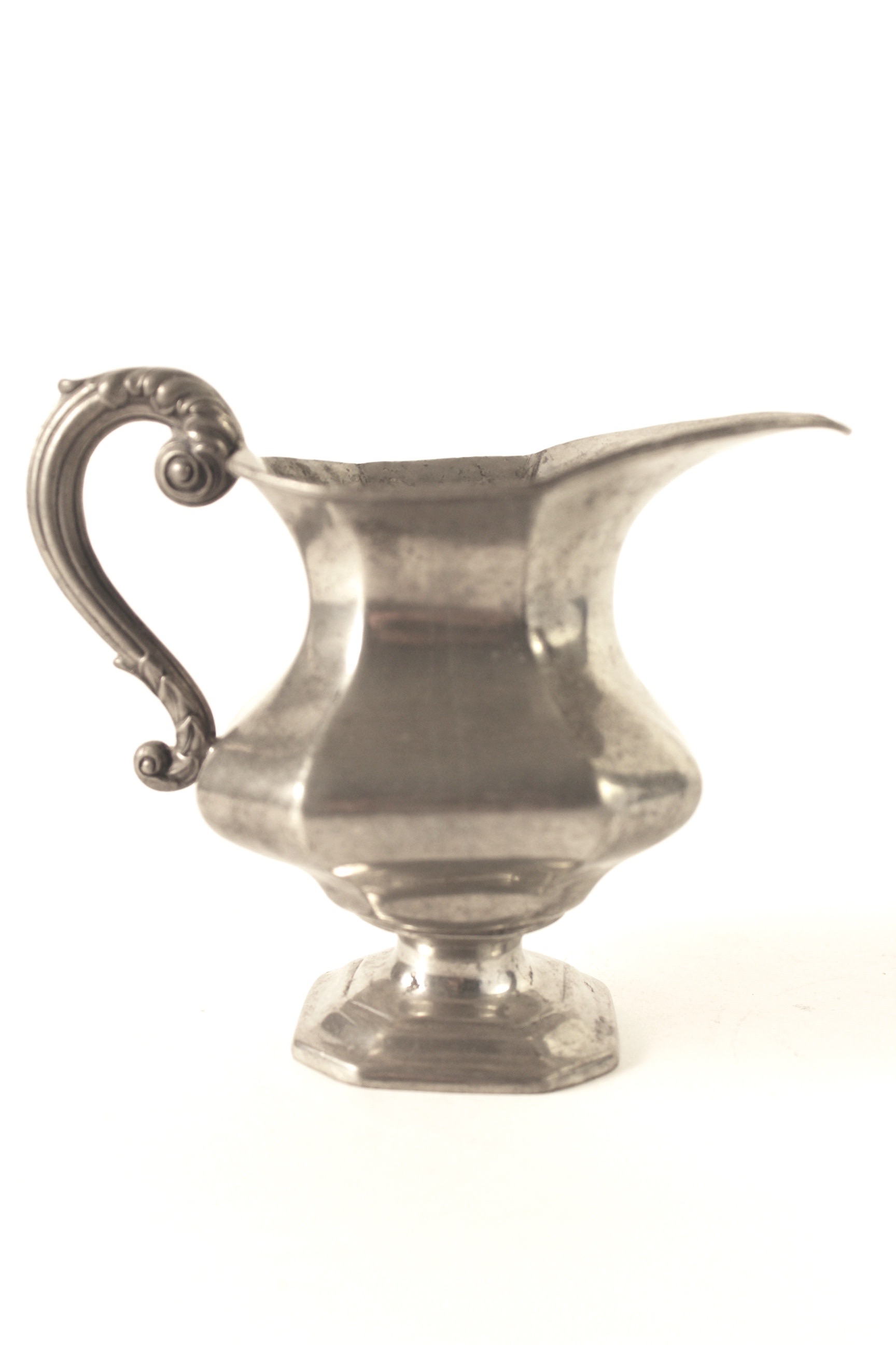 DIxon and Sons 19th Century Pewter Creamer, Bowl and Sugar Bowl