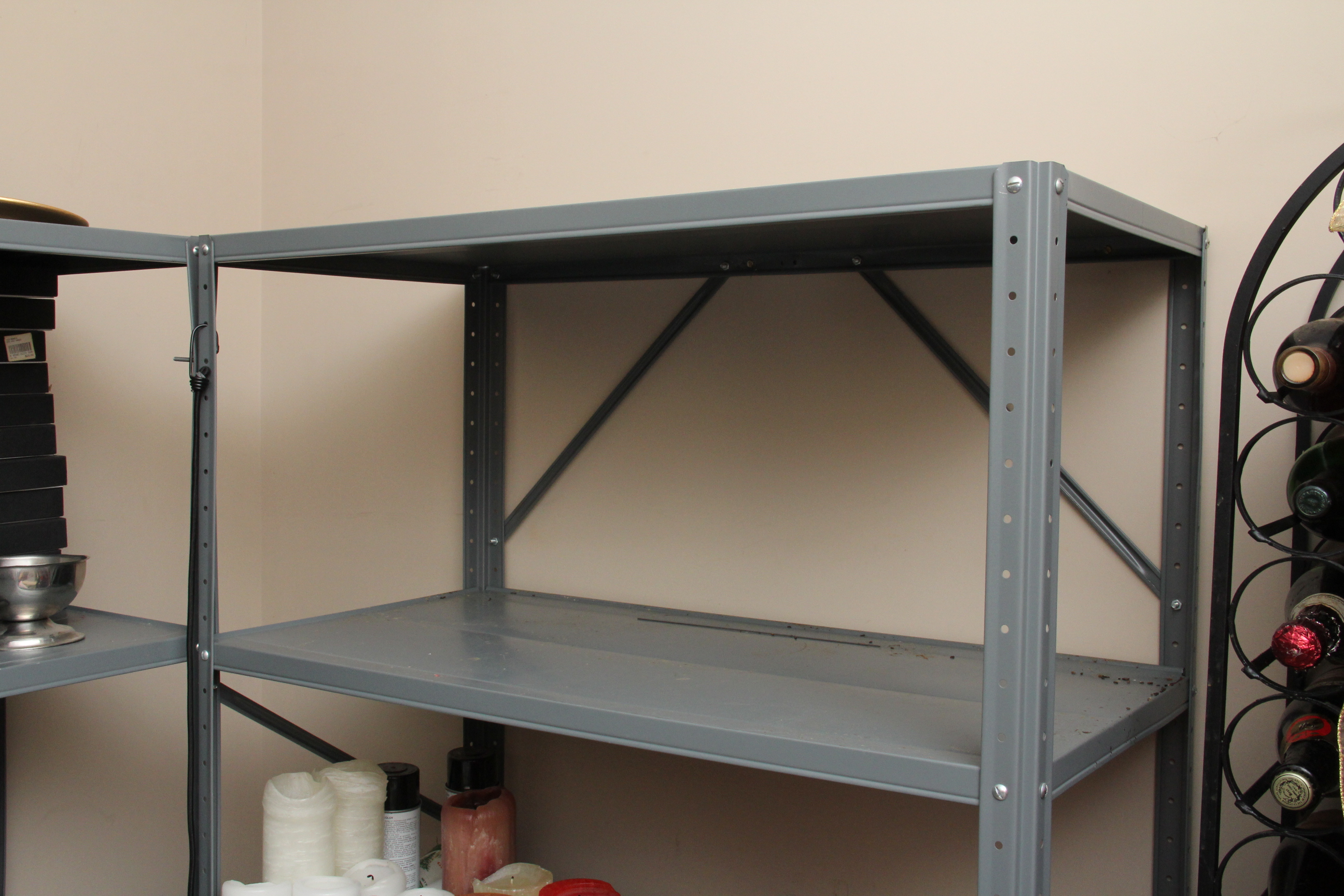 Adjustable Gray Metal Shelving Units