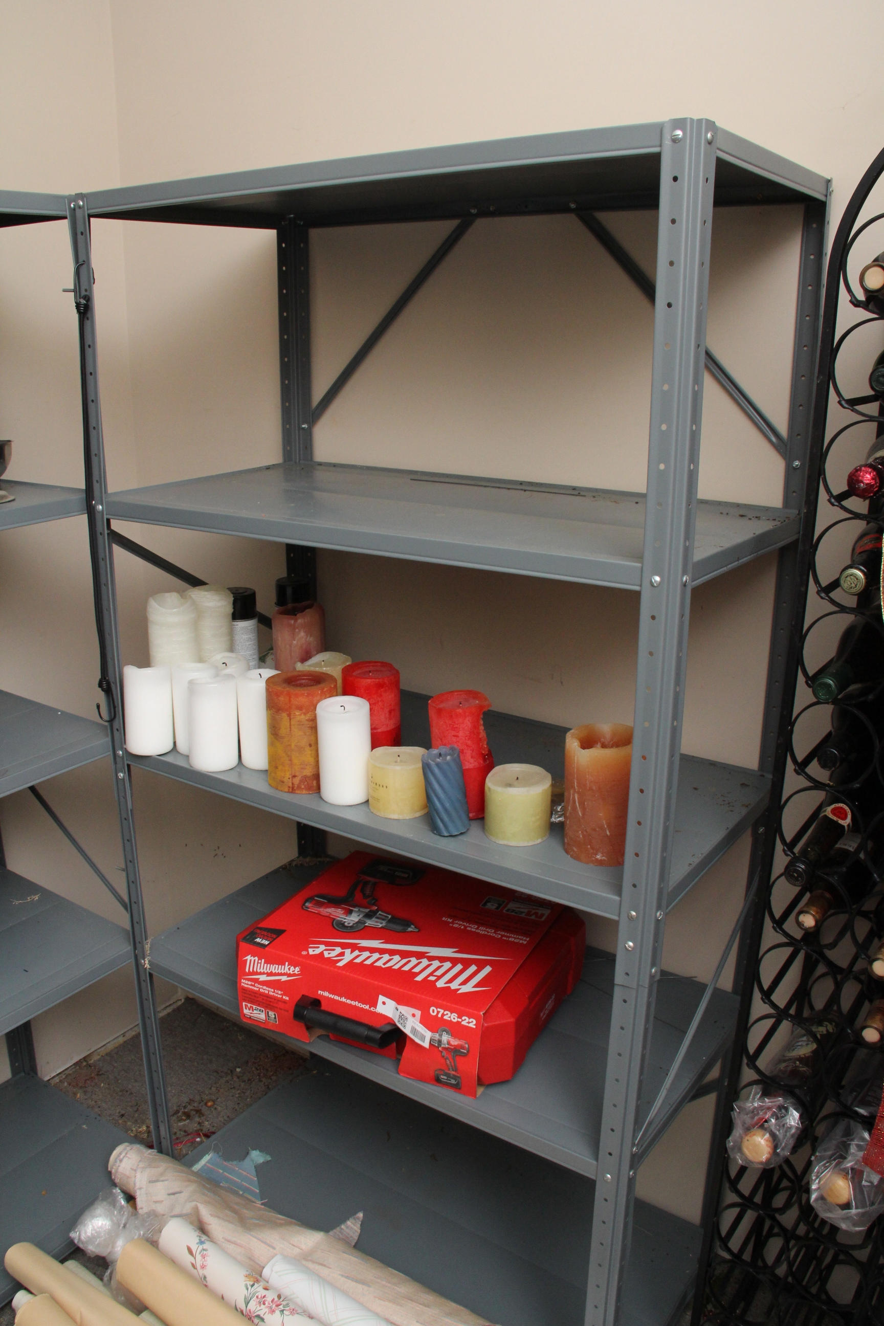 Adjustable Gray Metal Shelving Units