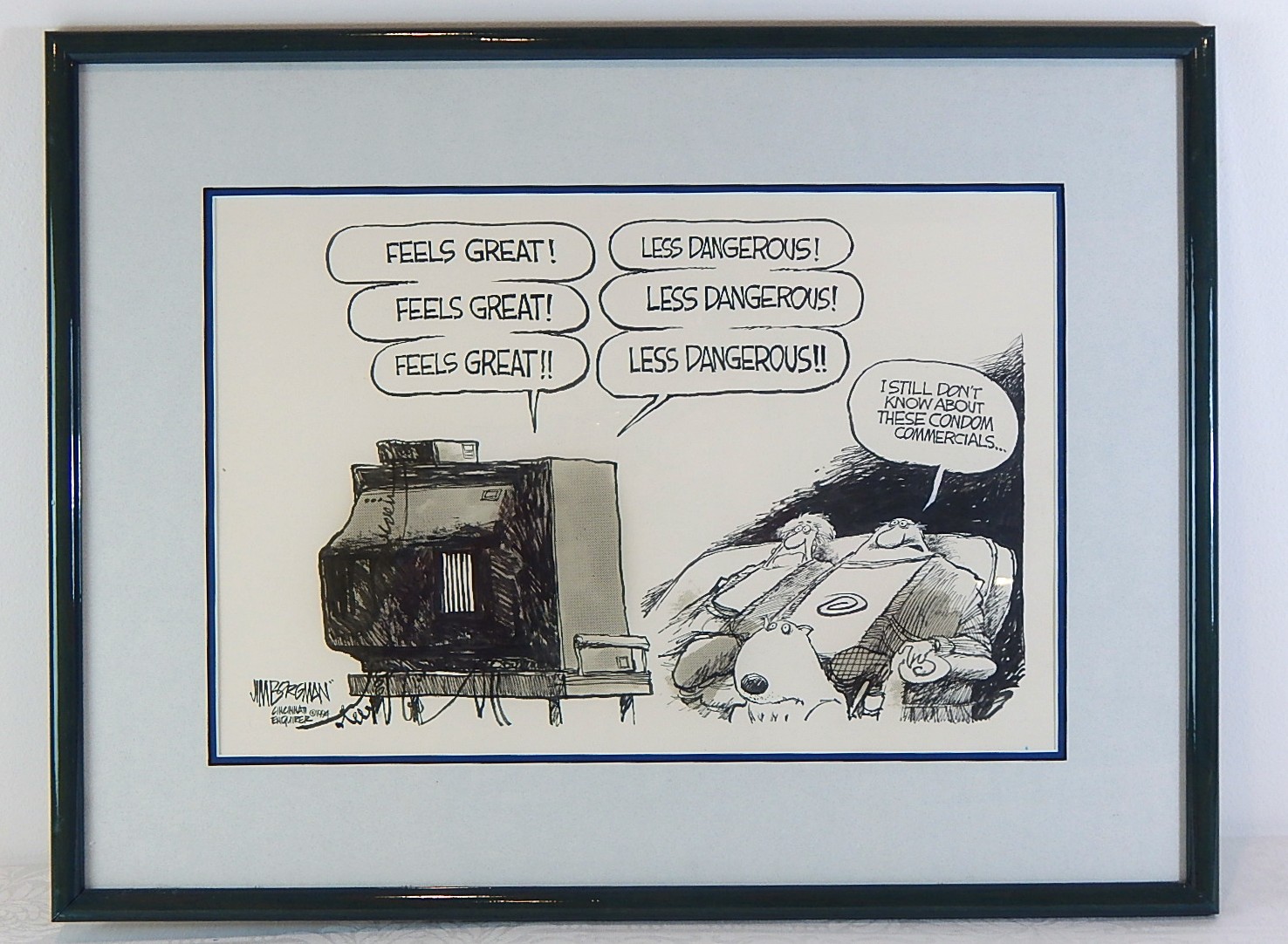 Original Jim Borgman Framed Illustration