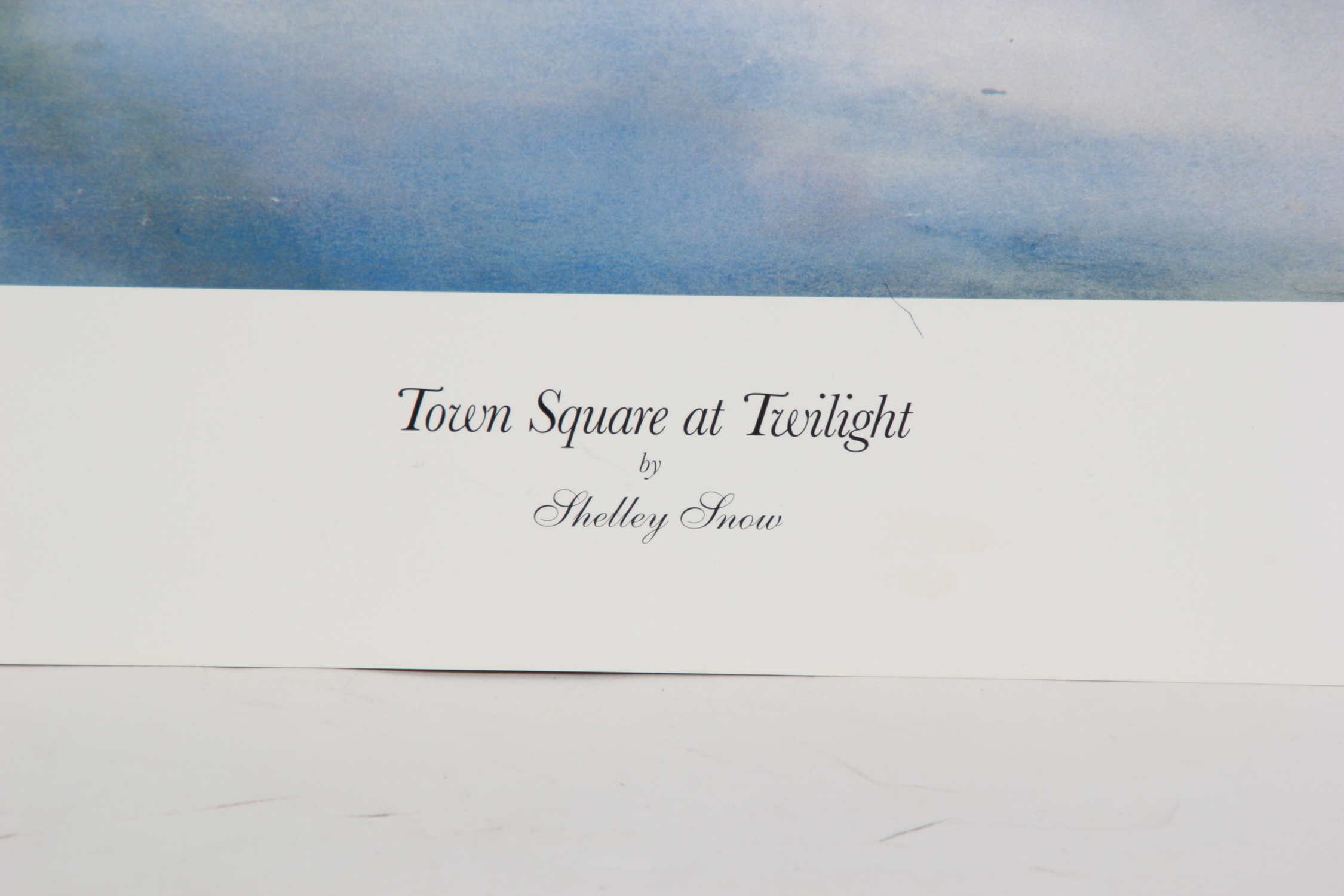 "Town Square at Twilight" Print by Shelley Snow